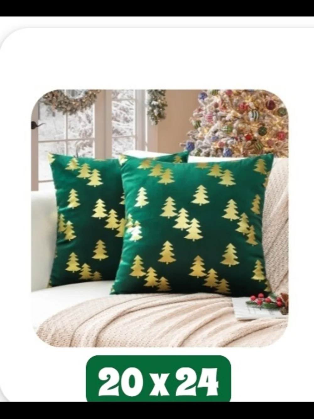 Set Of 6 Christmas Pillow Covers
